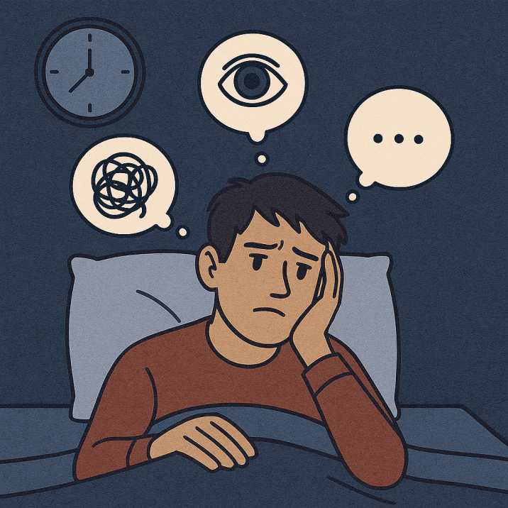 Insomnia / Poor Sleep – difficulty falling asleep or staying asleep.